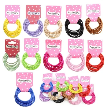 

New 50pcs Baby Girl Kids Tiny Hair Accessary Hair Bands Elastic Ties Yellow