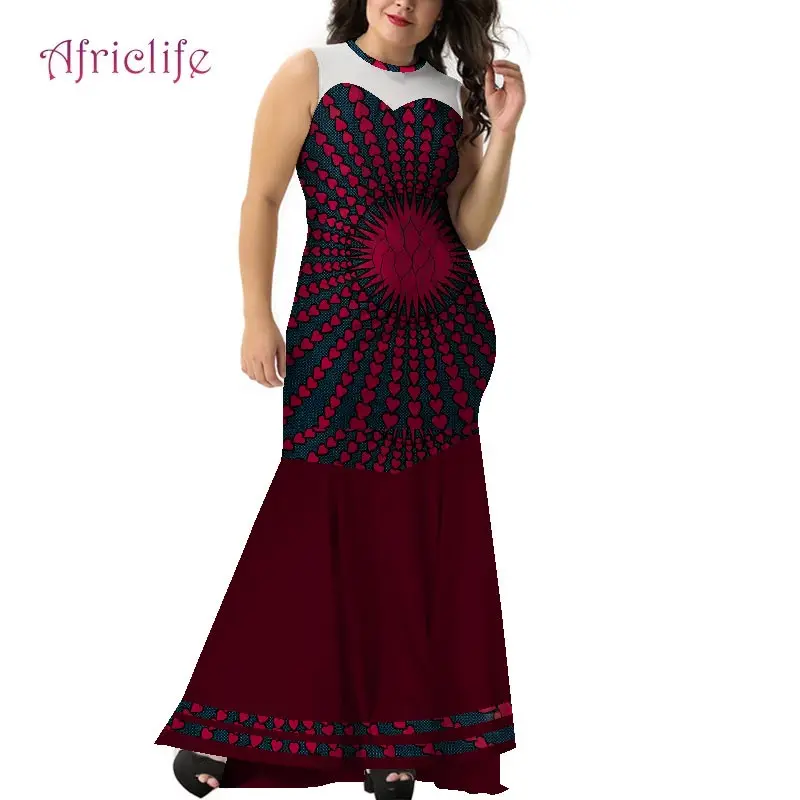11,11 готовая к отправке Лоскутная африканская ткань сексуальная женская одежда WY5734