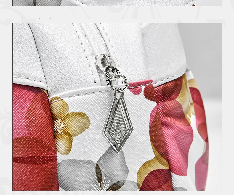 2022 Fashion Women Shoulder Bags Printed Flowers Ladies Messenger Bag Designer Luxury Brand High Quality Leather Ladies Handbag
