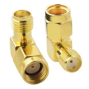 

100 Pieces RP SMA Plug female Pin to SMA Jack female Right angle coax Connector