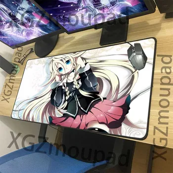 

XGZ Customized Large Mouse Pad Black Lock Edge Anime Cute Girl Office Computer Desk Mat Coaster Rubber Non-slip 900x400/600x300