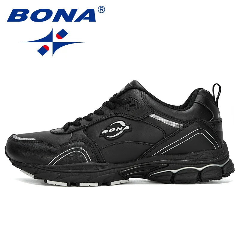 BONA, кожаные кроссовки, мужские кроссовки для бега, уличная прогулочная спортивная обувь, мужские красовки, трендовые беговые кроссовки для тренировок