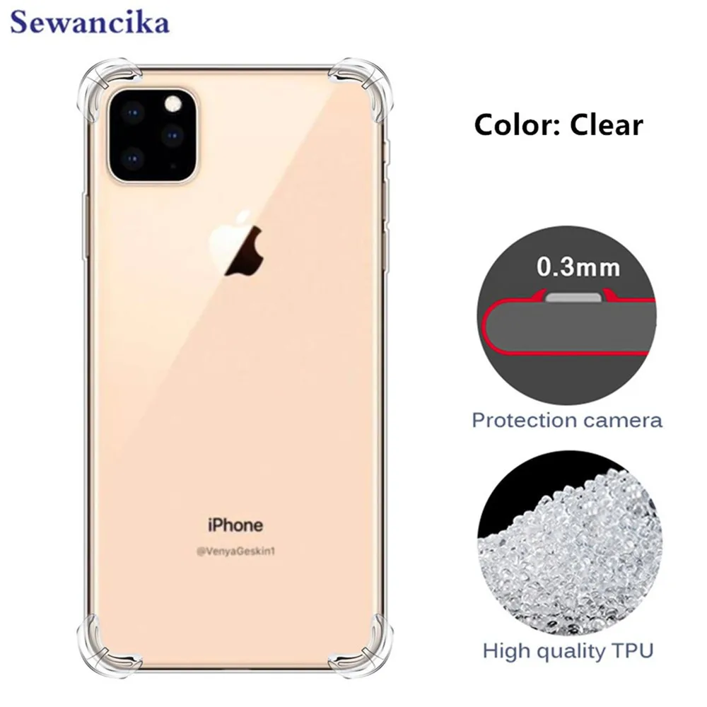 Чехол для телефона Apple iPhone 11 (6 1 дюйма) мягкий прозрачный чехол из ТПУ задняя