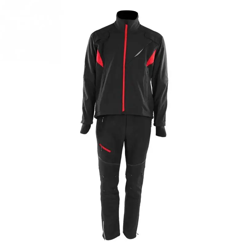 Cycling Suit Men Long Sleeve Cycling Sets Clothing Winter Windproof Thermal Fleece Cycling Jerseys Suit Bicycle Sportswear