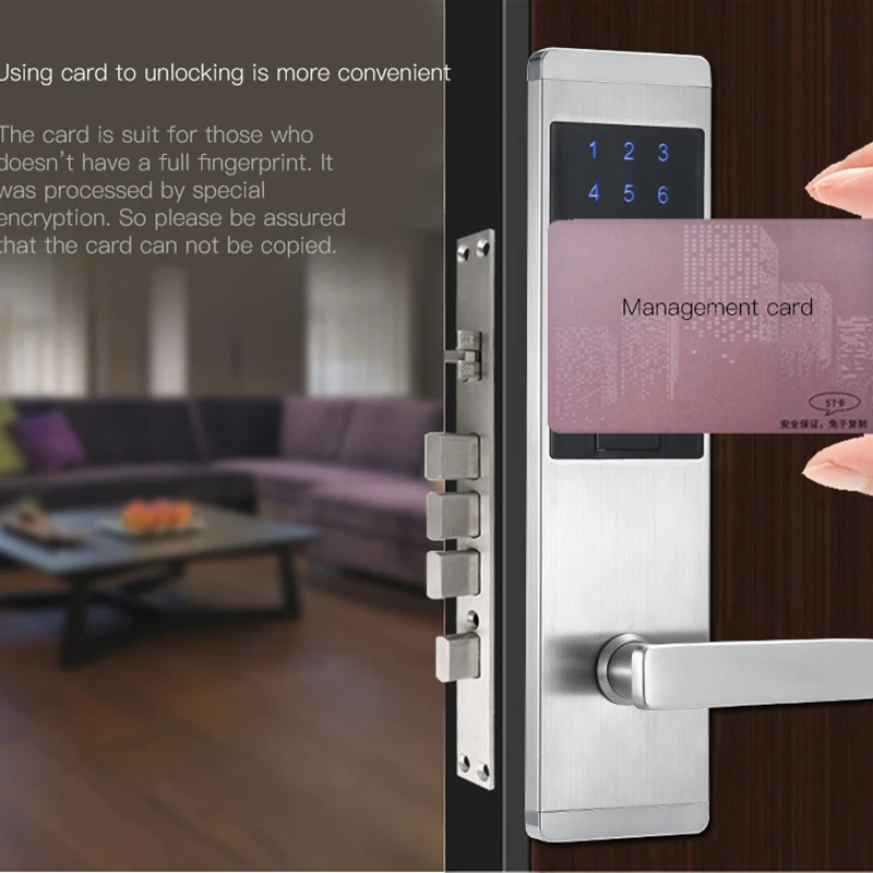 KPIOCCOK Electronic Door Lock Digital Touch Screen Keypad Code Door Lock Password IC card Door Lock For Smart Home Office MF301 KPIOCCOK Electronic Door Lock Digital Touch Screen Keypad Code Door Lock Password IC card Door Lock For Smart Home Office MF301
