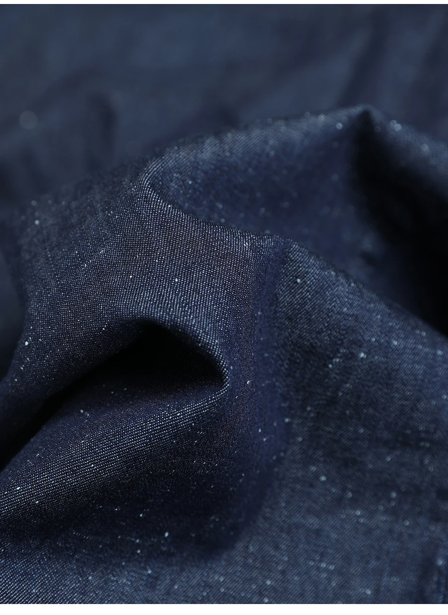 SIMWOOOD хлопковые повседневные джинсовые рубашки в горошек мужской шарф Съемная джинсовая рубашка Высокое качество темно-синий Осень Зима Рубашки