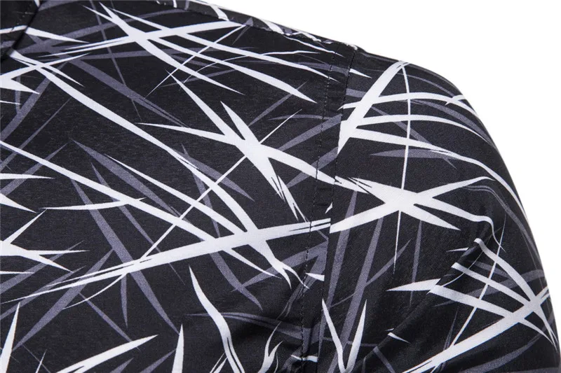 Digital Print Mens Designer Shirts Fashion Bamboo Leaves Print Single Breasted Mens Casual Shirts Males Clothing 4