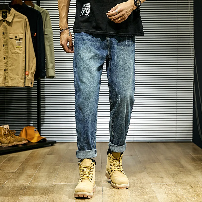 Jeans di Jeans giapponesi di moda pantaloni Casual dritti di marca da uomo  pantaloni lunghi retrò nostalgici pantaloni da uomo Slim Plus Size -  AliExpress Men's Clothing
