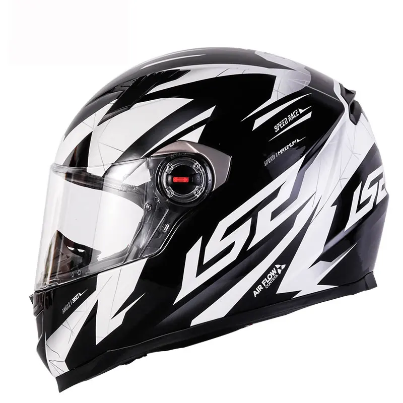 LS2 FF358 анфас бездорожье Мотокросс Мотоцикл мото скутер шлем Casco Capacete ECE - Цвет: Black White