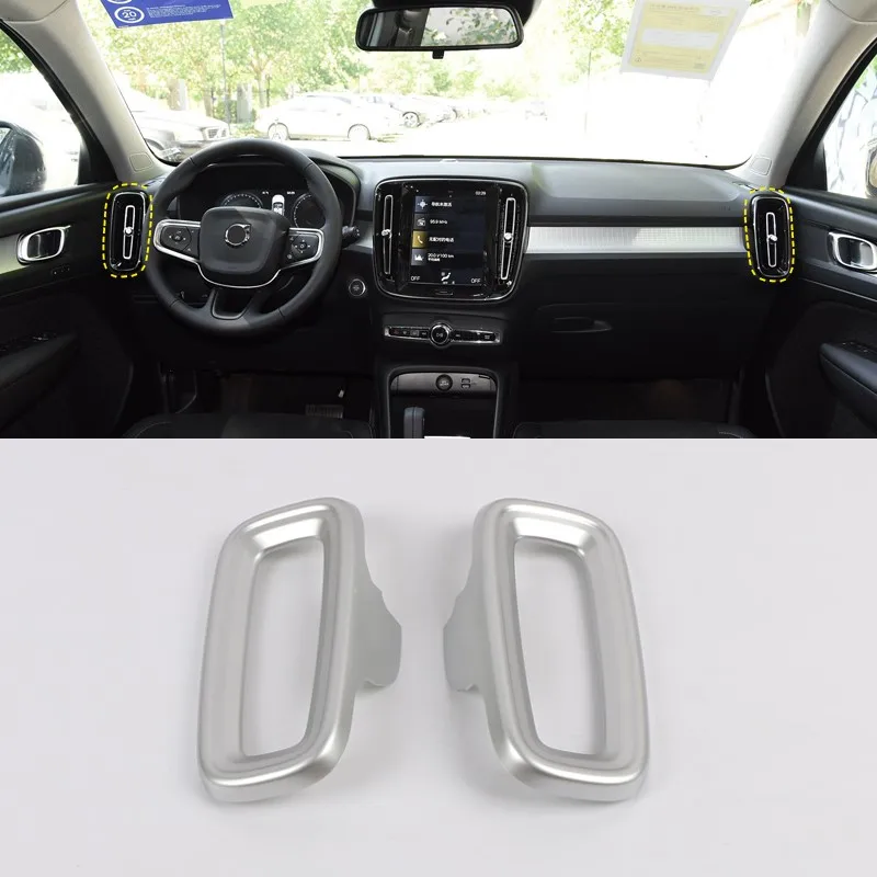 Для Volvo XC40 ABS автомобильный Стайлинг интерьер верхняя боковая консоль приборная панель навигация вентиляционное отверстие выход крышка планки - Название цвета: Side Matte