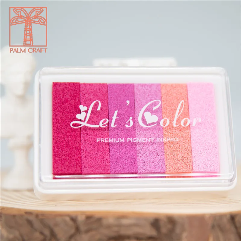 Let's Color Premium Pigment Ink Pads Ranibow Pinks 