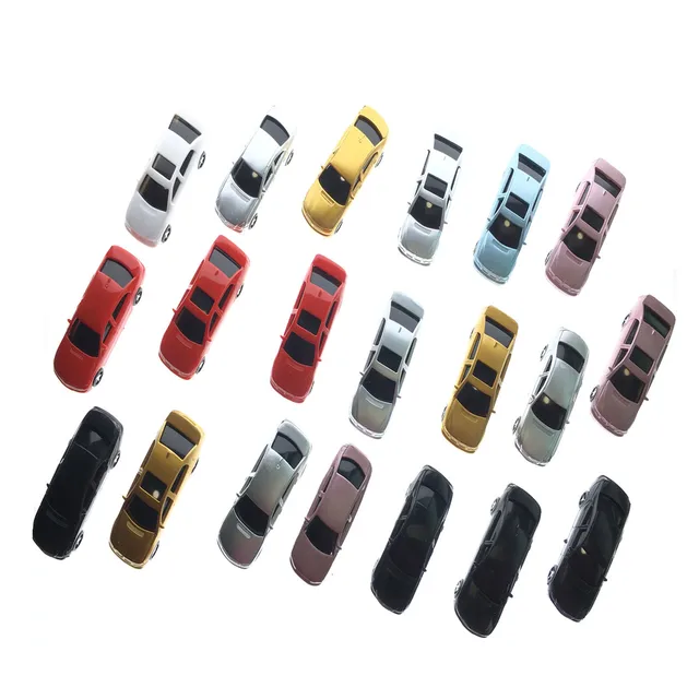 50pcs Model Cars Toys 1/100 1/150 1/200 Building Train Layout Set Model Train HO/TT/N/Z Scale Railway Modeling Making Material 1