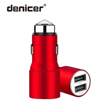 Denicer мини USB Автомобильное зарядное устройство для мобильного телефона планшета 2A/1A быстрое зарядное устройство автомобильное зарядное устройство двойной USB автомобильный адаптер зарядного устройства для телефона в автомобиле