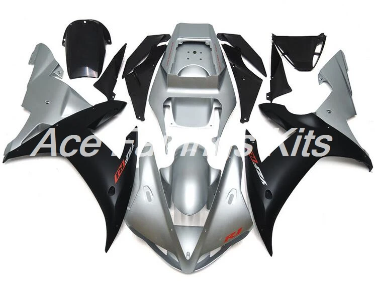 Горячая Распродажа, YZF1000 R1 02 03 Полный Обтекатель Набор подходит для Yamaha Yzf R1 2002 2003 обтекатели для мотоцикла на заказ черный серебристый