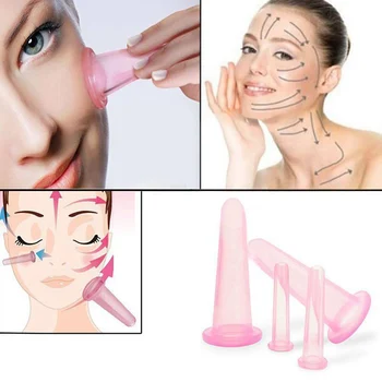 

4 Pcs Massage Vacuum Cupping Silicone Anti-wrinkle Massager Tool Silicone Cans Body Health Tool