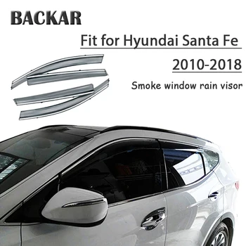 

Backar 4pcs Auto Car Windows Rain Wind Sun Shield Deflector Visor Trim For Hyundai Santa Fe 2010-2012 Accessories All Weather