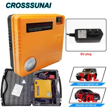 Портативное автомобильное пусковое устройство с европейской вилкой, зарядное устройство 12 В, воздушный насос, зарядное устройство, аварийный светильник, аккумулятор 16800 мА/ч