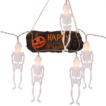 

2.5M 10 Leds Halloween Led String Light Skull Decorative Lights Fairy LED Garland Outdoor Indoor Decoration Battery Powered