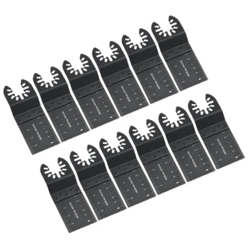 

New 12 Pack Oscillating Saw Blades Pro Bi-Metal/Wood/Plastic Multitool Quick Release Blade with 2 C Type Adapter