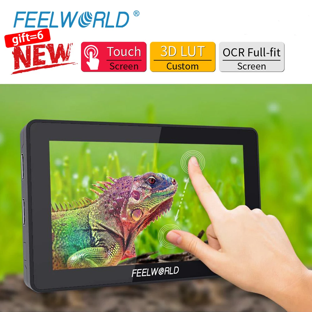 FEELWORLD F6 PLUS v2 4K Monitor 6 Inch on Camera DSLR 3D LUT Touch Screen IPS FHD 1920x1080 Video 4K HDMI Field Monitor dslr portable monitor,dslr field monitor