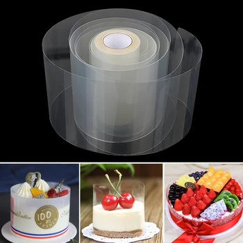 

8 10 cmcm Transparent Cake mold Surrounding Edge Dessert Mousse Collar Wrapping Tape Baking Roll Packaging DIY Decorating Tools