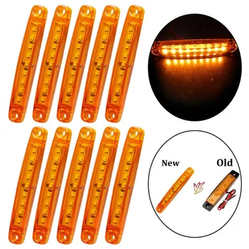 

Turn Signal Car LED Lights Waterproof 10pcs Amber Side Lights Marker Tail