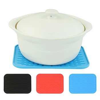 

Heat Resistant Cup Anti Bacterial Drainer Home Kitchen Cushion Dish Drying Mat Silicone Washer Tableware Table Placemats