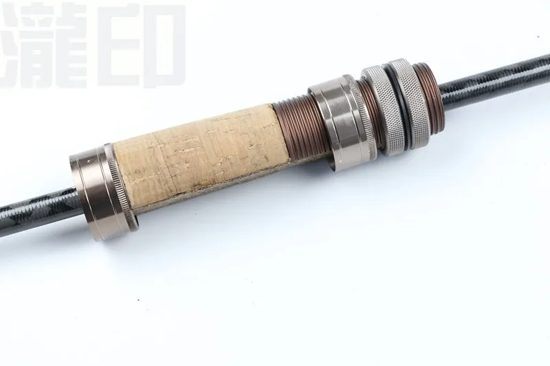 

DIY Lure Rod Fishing Rod Pure Cork Handle Wheel Seat And Metal Knob Rod Handle Accessories Wooden Wheel Seat