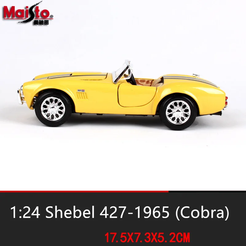 Гоночная трансформерная модель автомобиля Maisto 1:24 1965 Shelby Cobra из сплава украшение