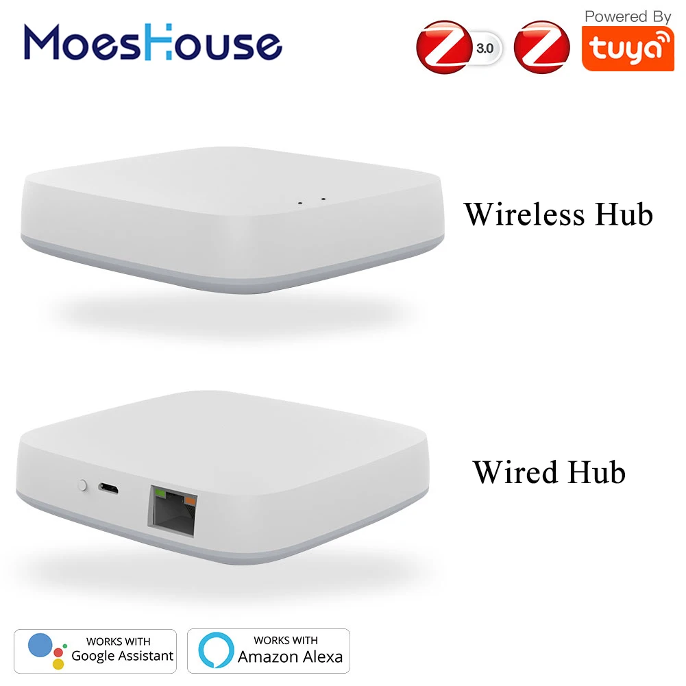 Tuya ZigBee Smart Gateway Hub Smart Home Bridge Smart Life APP Wireless Remote Controller Works with Alexa Google Home