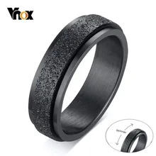Vnox Punk Spinner Double couches anneaux pour hommes 6MM sablage acier inoxydable ensembles nuptiaux doigt anel cadeaux pour lui