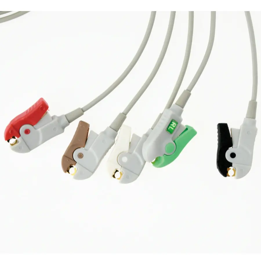 EL-04 EKG-Kabel mit 3-adrigem Clip-Grabber für NIHON KOHDEN-Patientenmonitor – Detail 3