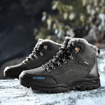 

Outdoor Waterproof Hiking Shoes Men Nonslip Wearable Warm Winter Boots Climbing Shoes Hiking Boots Men Hunting Trekking Sneakers
