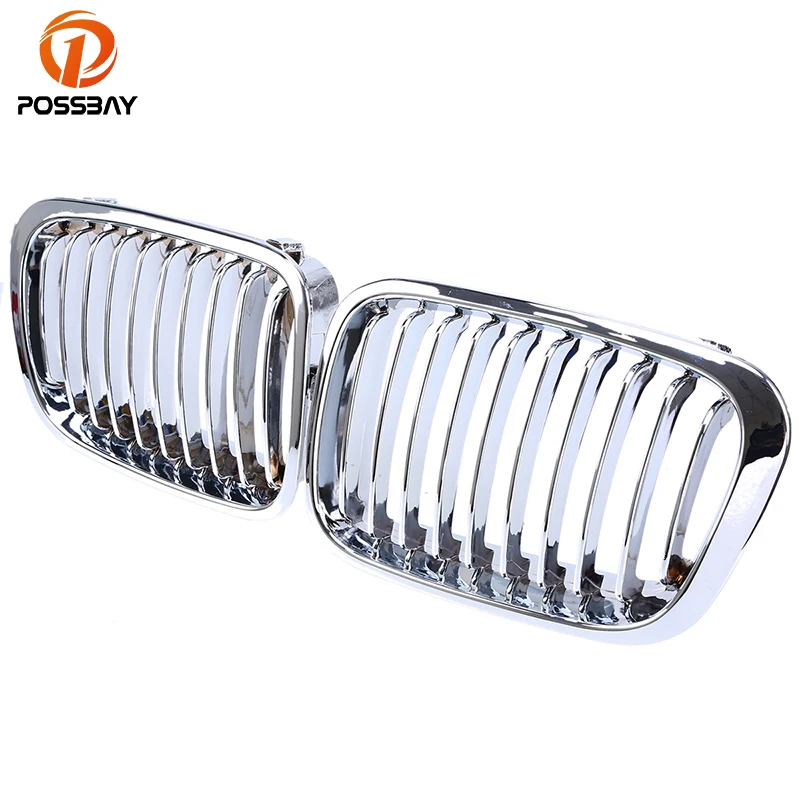 Grills posbay Передняя Центральная широкая вытяжка для BMW 3-Series E46 320td/323i/325i/325ti/328i Седан