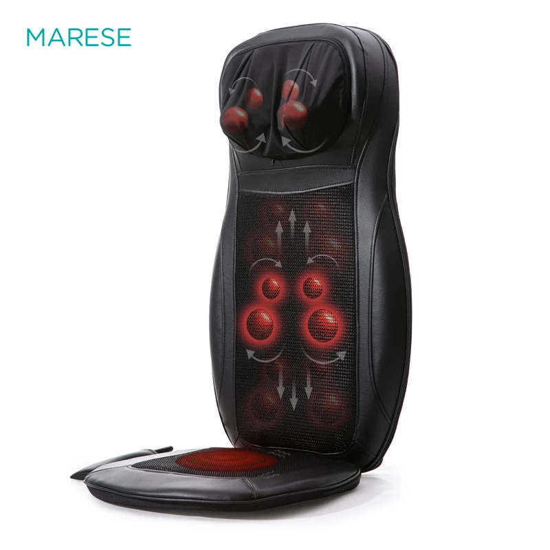 MARESE Electric Back Massager Cervical Heating Neck Waist shiatsu Cushion Household Whole Body kneading Massage For Chair