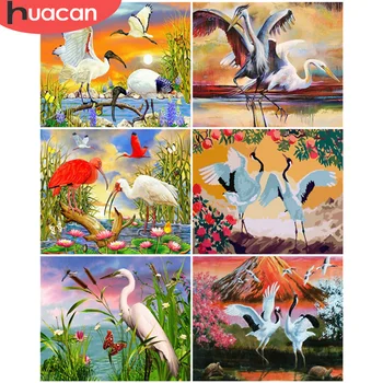 

HUACAN DIY Pictures By Number Bird Kits Drawing On Canvas Painting By Numbers Animal Hand Painted Picture Art Gift Home Decor