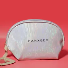 Fashion Makeup Storage Bag Silver Bc-12tzd Cosmetic Bag Non-toxic Waterproof Easy Clean Dry Cosmetic Bag