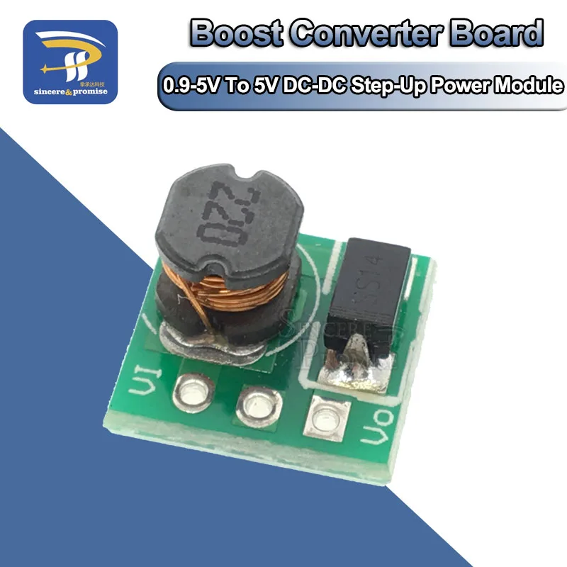 0.9-5V To 5V DC-DC Step-Up Power Module Voltage Boost Converter Board 1.5V 1.8V 2.5V 3V 3.3V 3.7V 4.2V To 5V