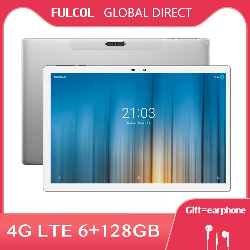 2021 más nuevo 10,1 pulgadas Tablet PC MT6797 Deca Core 6GB RAM 128GB ROM 4G LTE 13,0/5.0MP Android 8,0 1920X1200 2,5 K IPS tabletas