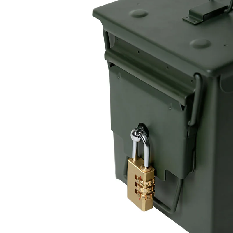 50 Cal Metal M2A1 жестянка с боеприпасами стальной ящик для хранения боеприпасов в военном и армейском стиле