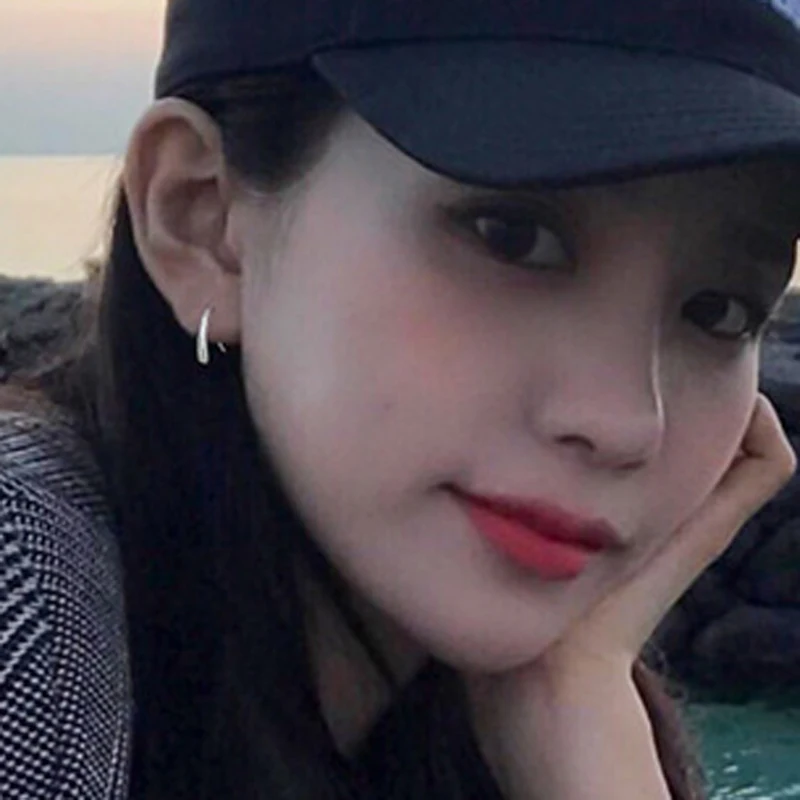 Foxanry Minimalist 925 Sterling Silver Stud Earrings for Women Trendy Elegant Rose Gold Plated Bride Jewelry Prevent Allergya - Image 5