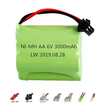 

6v 3000mAh NiMH Battery For Rc toys Cars Tanks RC Robots Gun 6v Rechargeable Battery AA Battery Pack For rc boats 1pcs
