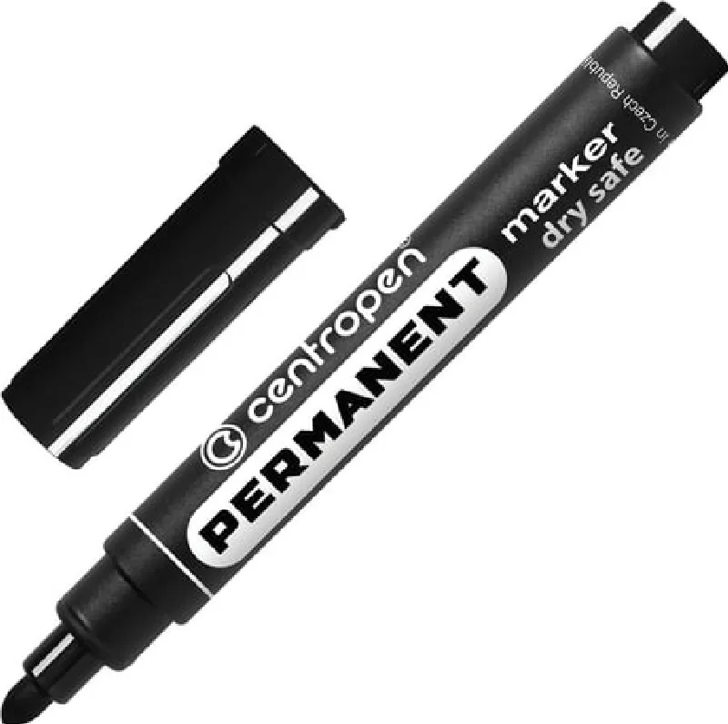 Маркер перманентный ЧЕРНЫЙ CENTROPEN круглый наконечник 2 5 мм 8510 0112 3 штуки |