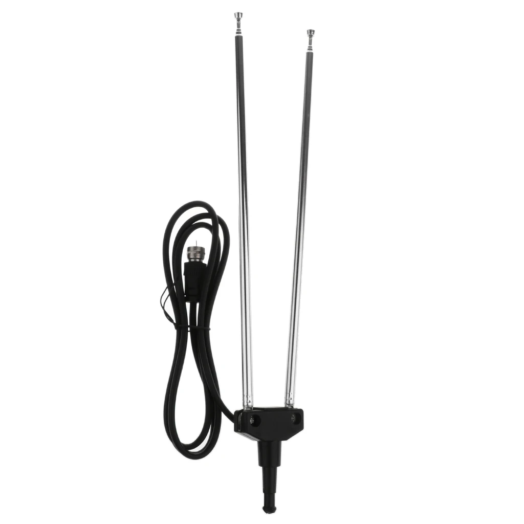 Digital HDTV Antenna Indoor,Multi directional TV Antenna with Extendable Rods for Enhanced VHF/ FM TV Antenna