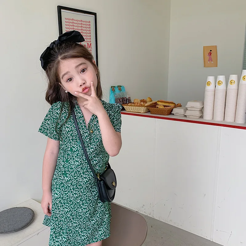 Mihkalev Children Summer Dress For Baby Girl V-neck Polka Dot Princess Dresses Kids Girls Birthday Party Tutu Costume |