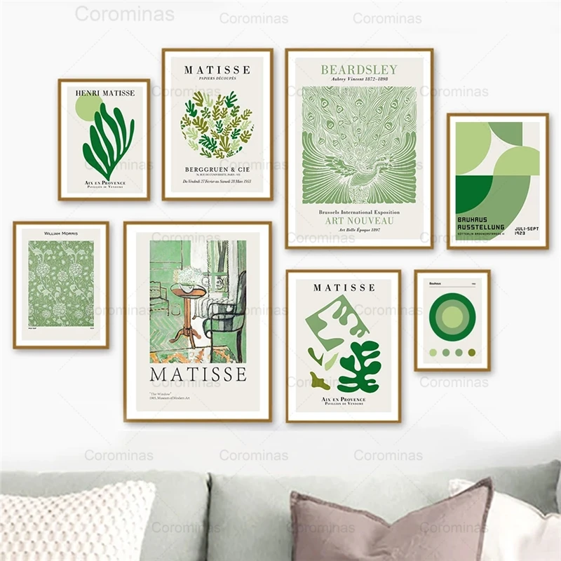 

Abstract Matisse William Morris Murals Nordic Posters and Prints Wall Art Canvas Painting Modular Pictures for Living Room Decor