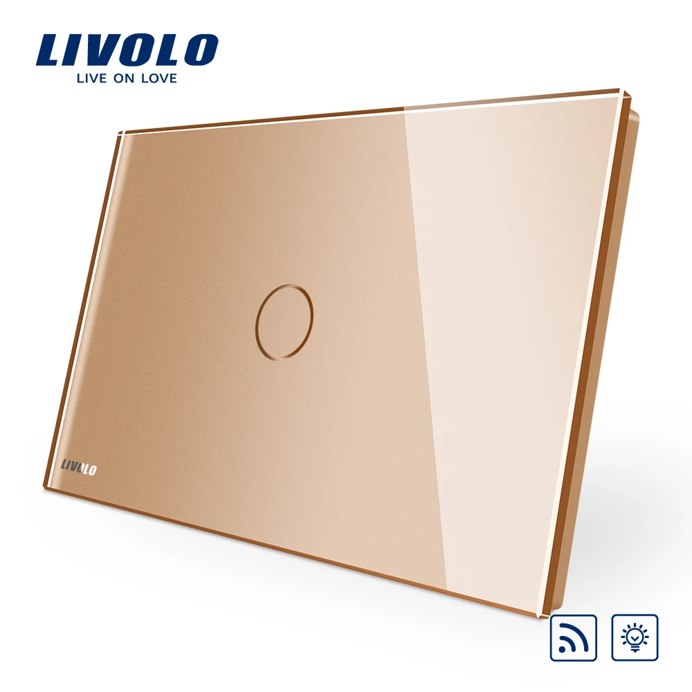 Livolo дистанционный выключатель стандарт AU/US VL C901DR 11 белая кристальная стеклянная