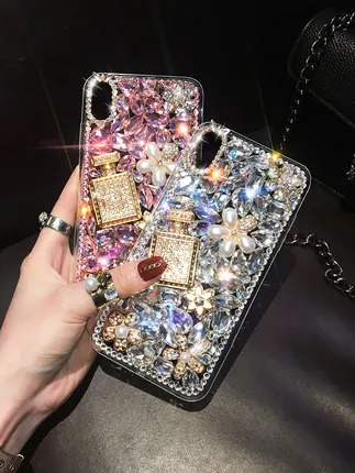 

Luxury Bling Crystal Diamond Perfume Bottle Case Cover For Samsung Galaxy S10 S9 S8 Plus S7 edge Note9 Note8 Note10 Phone Cases