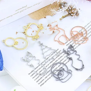 

Lacoogh 2020 Fashion Christmas Epoxy Model Frame Alloy Metal Making Jewelry Pendant Christmas Tree Pendant Jewelry Findings