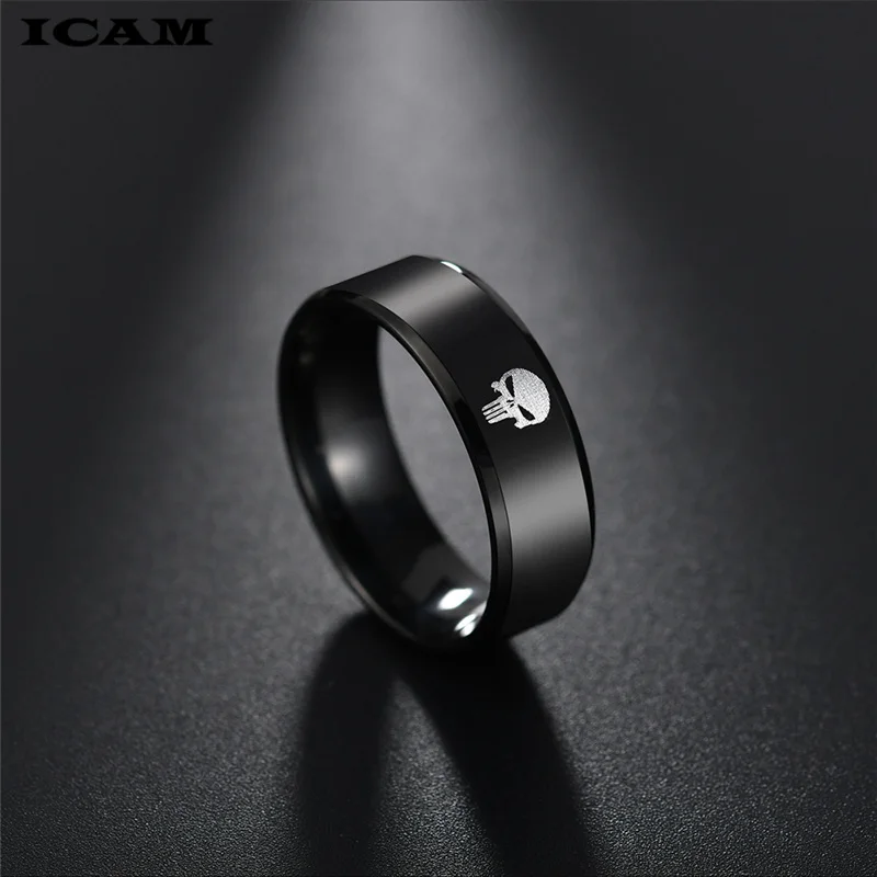 Кольца ICAM мужские из нержавеющей стали Ювелирное Украшение в стиле хип-хоп череп